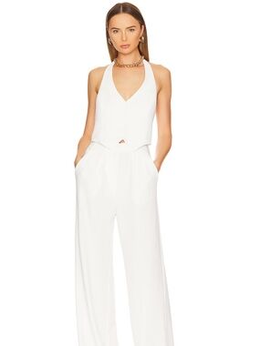 AMANDA UPRICHARD Isadore White Jumpsuit